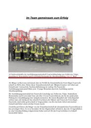Im Team gemeinsam zum Erfolg - Feuerwehr Rinkerode