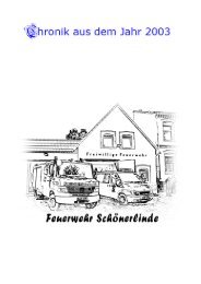 Chronik aus dem Jahr 2003 - Feuerwehr Schönerlinde
