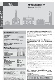 Mitteilungsblatt 44 - Sulz - Stadt Lahr