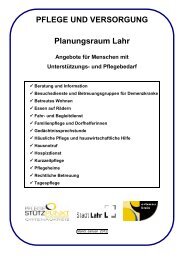 PFLEGE UND VERSORGUNG Planungsraum Lahr - Stadt Lahr