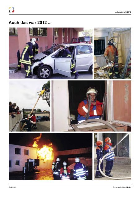 Feuerw ehr Stadt Lahr Jahresbericht 2012 - Feuerwehr Lahr