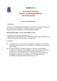 VB-INFO Nr. 6 Feuerwehrzufahrten, Aufstell- und ...