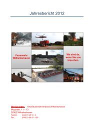 Jahresbericht 2012 - Kreisfeuerwehrverband Wilhelmshaven