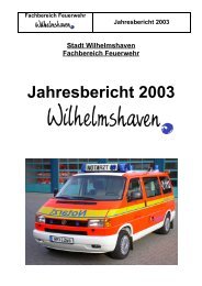 Fachbereich Feuerwehr Jahresbericht 2003