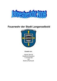 1. Inhaltsverzeichnis - Freiwillige Feuerwehr der Stadt Langenselbold