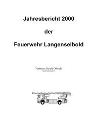 Jahresbericht 2000 der Feuerwehr Langenselbold - Freiwillige ...