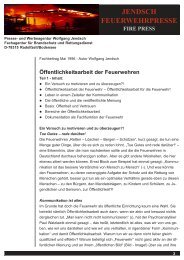 Die Öffentlichkeitsarbeit der Feuerwehr - Wolfgang Jendsch