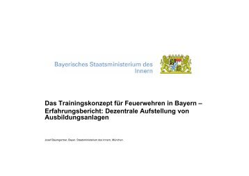 Das Trainingskonzept für Feuerwehren in Bayern ...