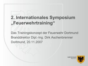 Das Trainingskonzept der Feuerwehr Dortmund - Feuerwehrtraining ...