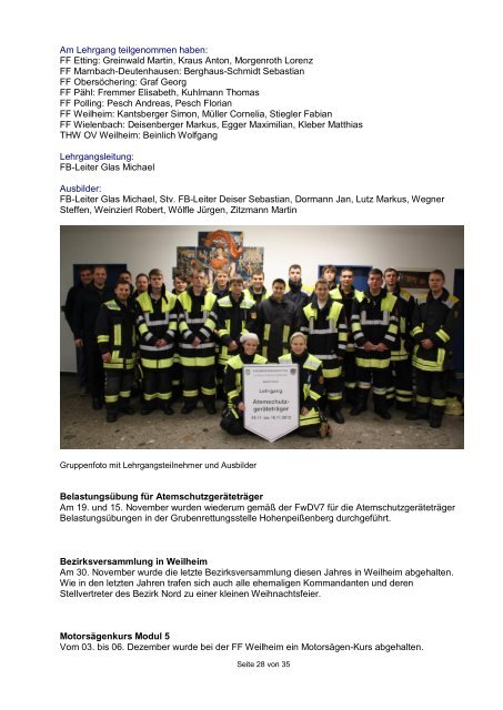 2012 - Freiwillige Feuerwehr Weilheim