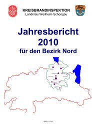 Jahresbericht 2010 - Bezirk Nord - Freiwillige Feuerwehr Weilheim