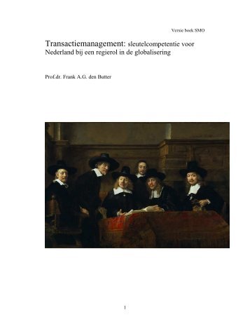 Transactiemanagement: sleutelcompetentie voor Nederland bij een ...
