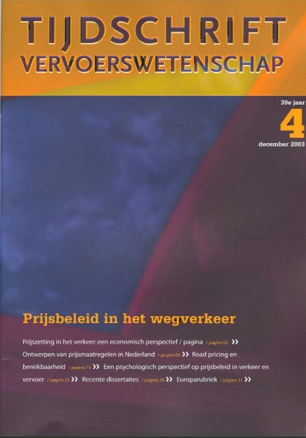 Tijdschrift Vervoerswetenschap 39 - Feweb