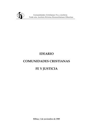 IDEARIO COMUNIDADES CRISTIANAS FE Y JUSTICIA
