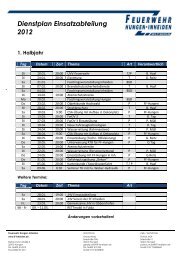 Dienstplan Einsatzabteilung 2012 - Freiwillige Feuerwehr Hungen ...