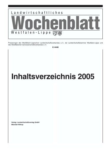 2005 - Landwirtschaftliches Wochenblatt Westfalen-Lippe