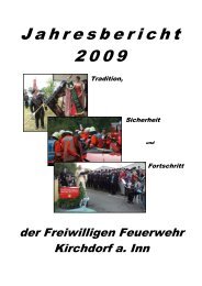 Jahresbericht 2009 - Freiwillige Feuerwehr Kirchdorf a.Inn