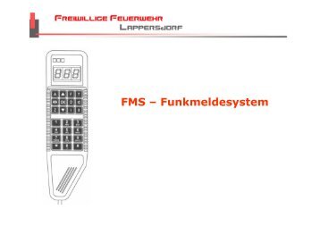 FMS –Funkmeldesystem - FF Lappersdorf