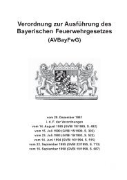 Verordnung zur Ausführung des Bayerischen Feuerwehrgesetzes