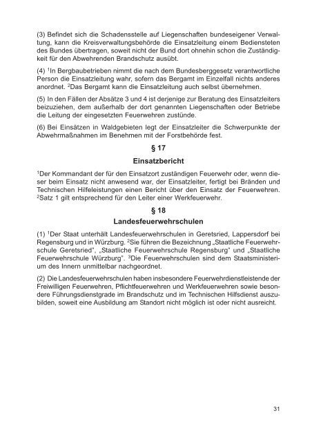 Verordnung zur Ausführung des Bayerischen Feuerwehrgesetzes