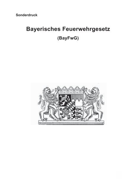 Bayerisches Feuerwehrgesetz (BayFwG)