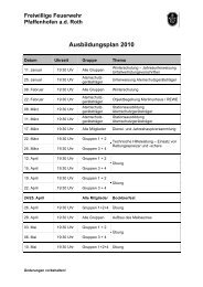 Ausbildungsplan 2010 - Freiwillige Feuerwehr Pfaffenhofen