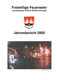 Freiwillige Feuerwehr Jahresbericht 2005 - Löschgruppe Urbach