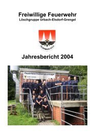 Freiwillige Feuerwehr Jahresbericht 2004 - Löschgruppe Urbach