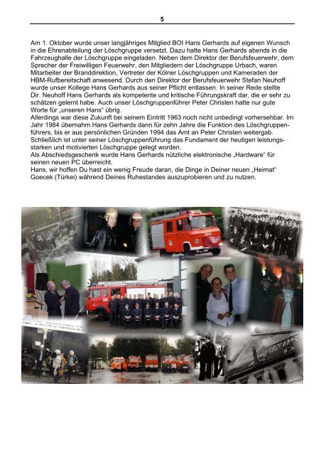 Freiwillige Feuerwehr Jahresbericht 2004 - Löschgruppe Urbach