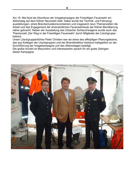 Freiwillige Feuerwehr Jahresbericht 2004 - Löschgruppe Urbach