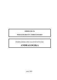 andragogika - Filozofska fakulteta