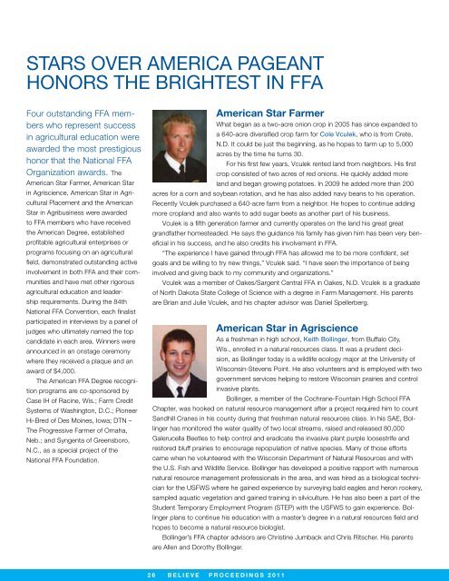 2011 Proceedings - National FFA Organization