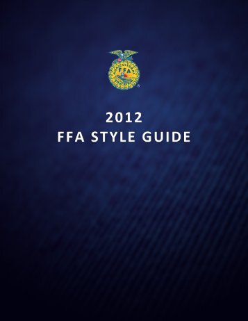 FFA Style Guide - National FFA Organization