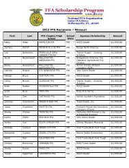 2013 FFA Recipients – Missouri - National FFA Organization