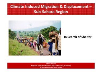Climate Induced Migration & Displacement – Sub-Sahara Region