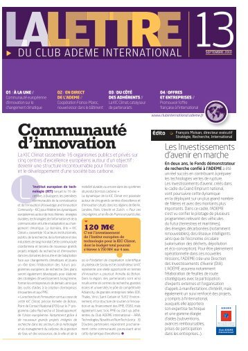 Lettre Club ADEME International - FFEM