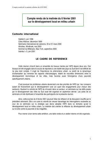 Développement urbain - Agence Française de Développement