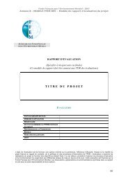 (plan type) de rapport d'évaluation ex - FFEM