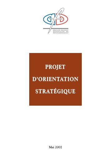 projet d'orientation stratégique - Agence Française de Développement