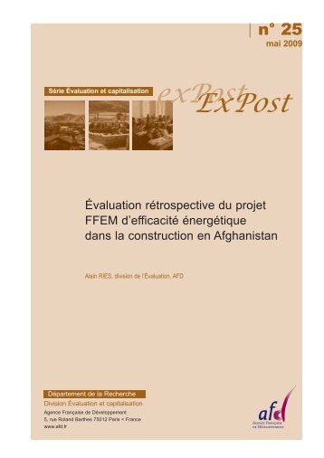 Evaluation et Capitalisation N°25 - Agence Française de ...