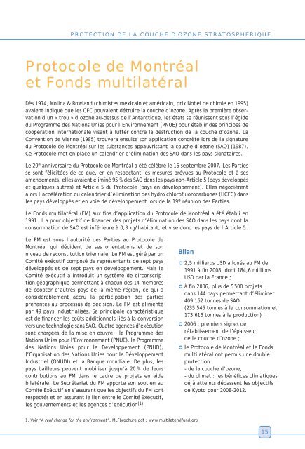 Protection de la couche d'ozone - (PDF - 1693 Ko) - FFEM