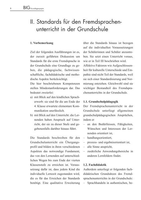 Standards, Unterrichtsqualität, Lehrerbildung - Stiftung LERNEN