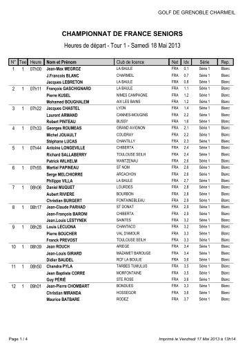 championnat de france seniors