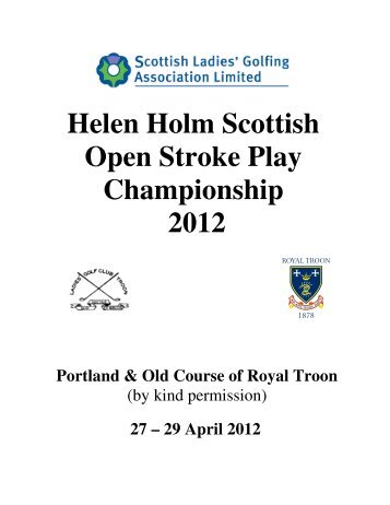 Helen Holm Scottish Open Stroke Play Championship 2012