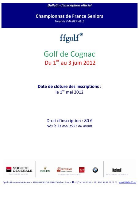 le 1 - Fédération Française de Golf