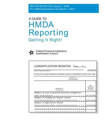 A Guide to HMDA Reporting - ffiec