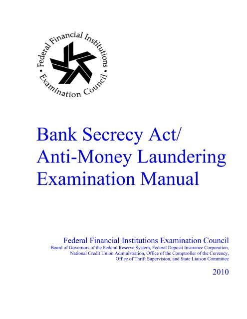 Bank Secrecy Act (BSA)/Anti-Money Laundering (AML ... - ffiec