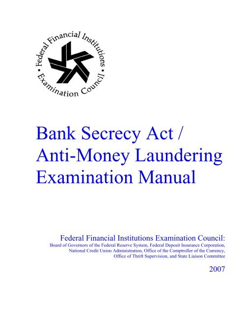 Bsa Aml Examination Manual Ffiec