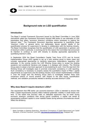 Background note on LGD quantification - ffiec
