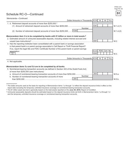 Consolidated Reports of Condition and Income for A Bank ... - ffiec